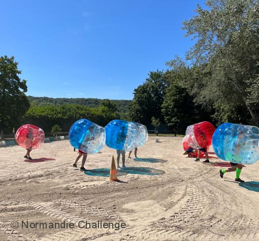 joueurs bubble foot normandie