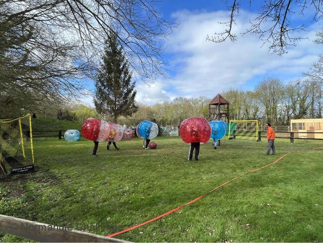 partie de bubble foot en normandie