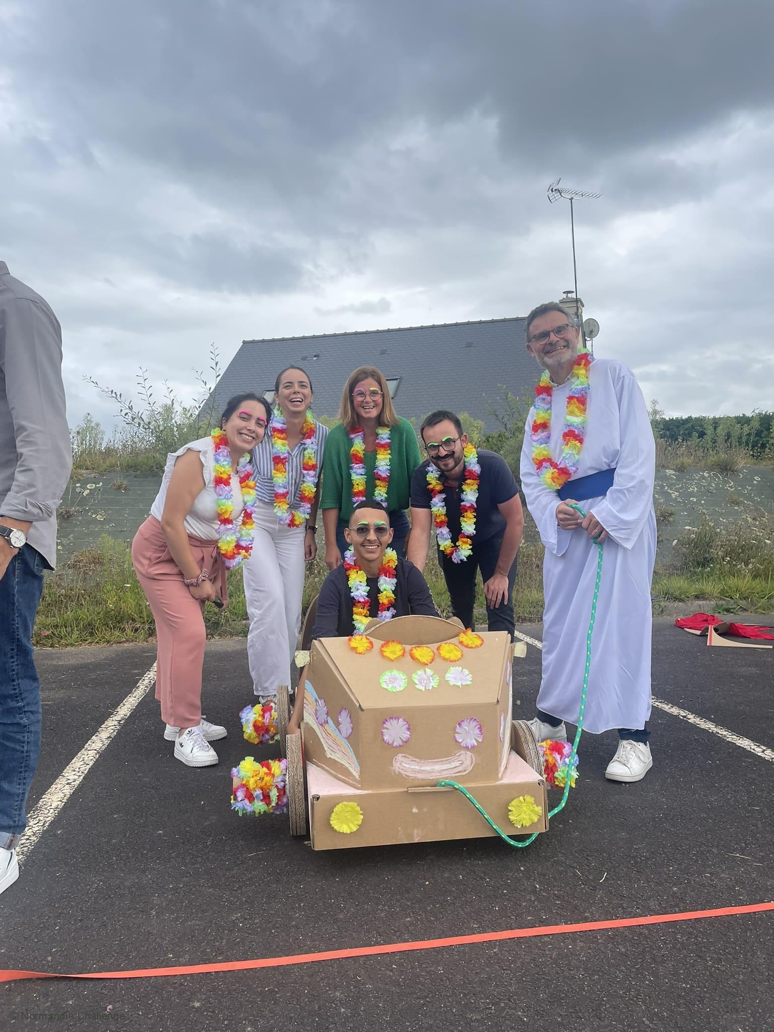 équipe course en kart